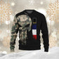 Personalized France Soldier/ Veteran Camo With Name And Rank Hoodie - 0211230001