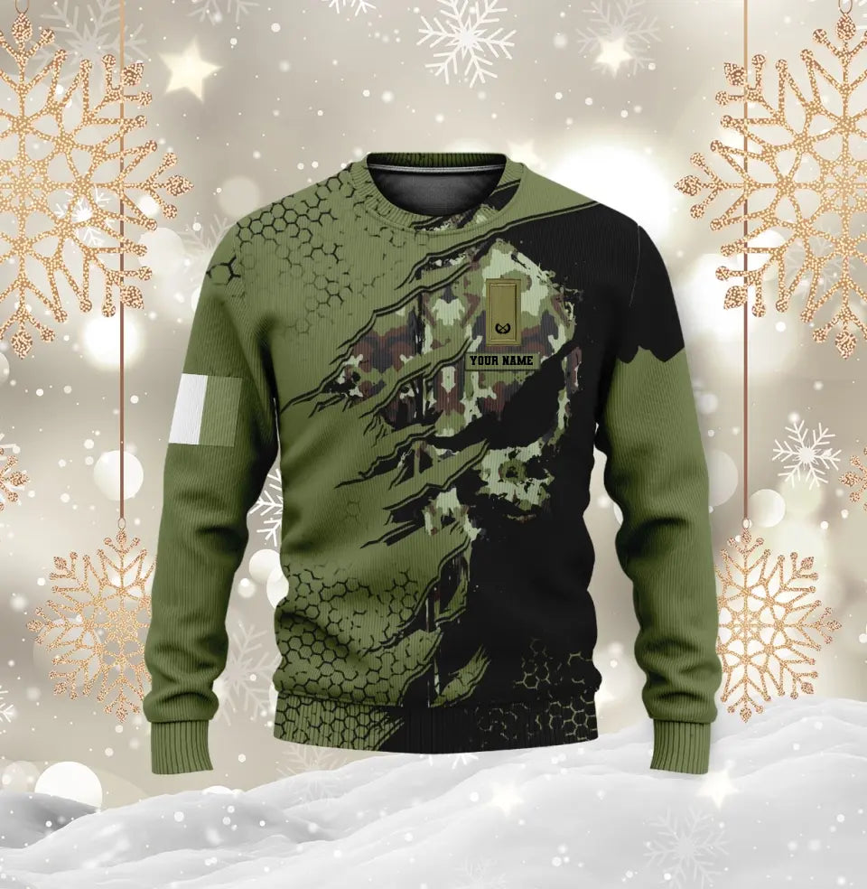 Personalized Ireland Soldier/ Veteran Camo With Name And Rank Hoodie - 1698883201