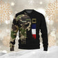 Personalized France Soldier/ Veteran Camo With Name And Rank Hoodie - 0211230001