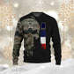 Personalized France Soldier/ Veteran Camo With Name And Rank Hoodie - 0211230001