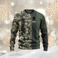 Personalized France Soldier/ Veteran Camo With Name And Rank Hoodie - 0411230001