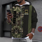 Personalized France Soldier/ Veteran Camo With Name And Rank Hoodie - 0411230001