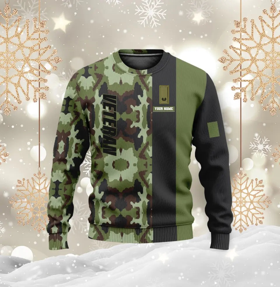 Personalized Ireland Soldier/ Veteran Camo With Name And Rank Hoodie - 16990560
