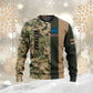 Personalized Netherlands Soldier/ Veteran Camo With Name And Rank Hoodie - 0411230001