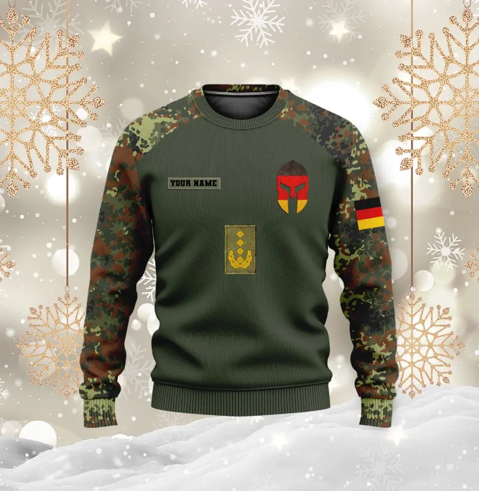 Personalized Germany Soldier/ Veteran Camo With Name And Rank Hoodie 3D Printed - 0611230001