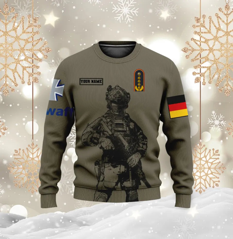 Personalized Germany Soldier/ Veteran Camo With Name And Rank Hoodie 3D Printed - 0611230009