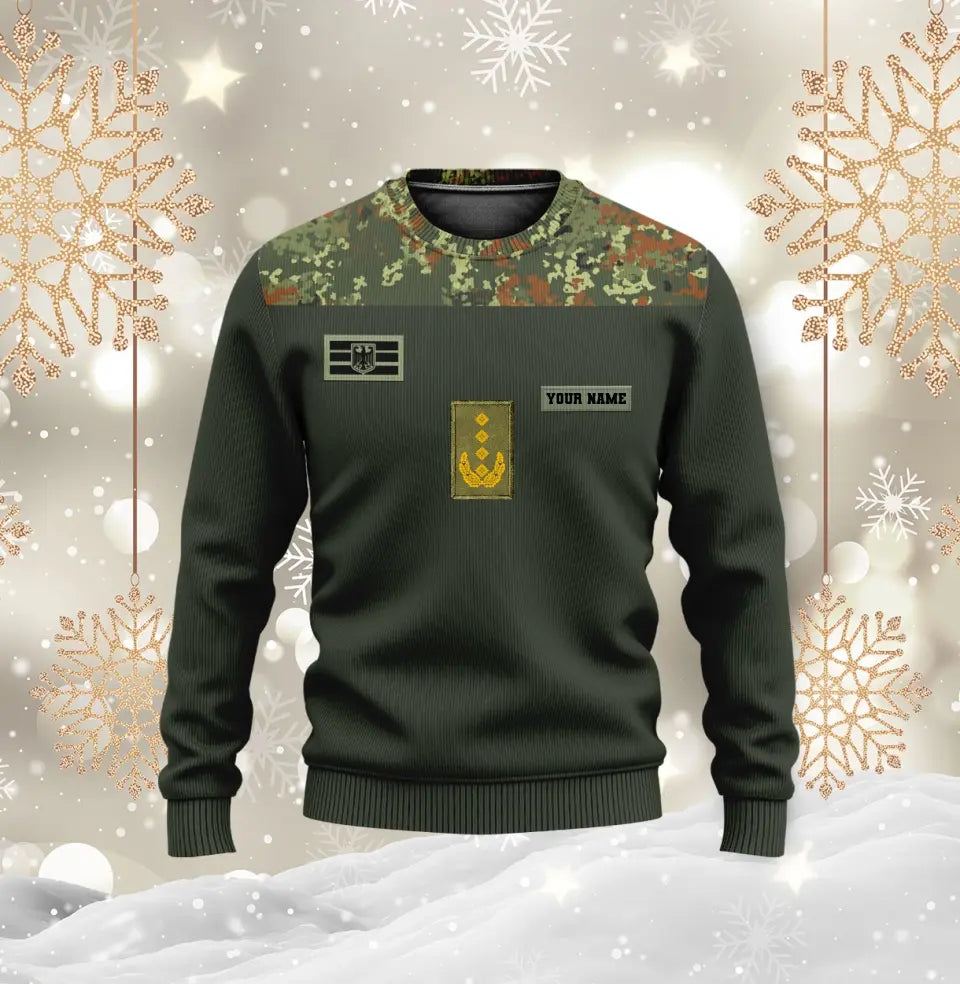 Personalized Germany Soldier/ Veteran Camo With Name And Rank Hoodie 3D Printed - 0610230003