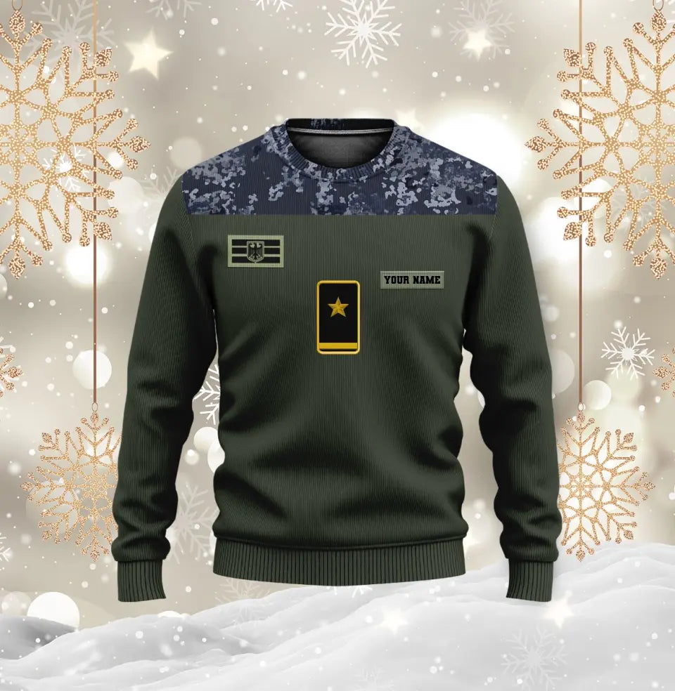 Personalized Germany Soldier/ Veteran Camo With Name And Rank Hoodie 3D Printed - 0610230003