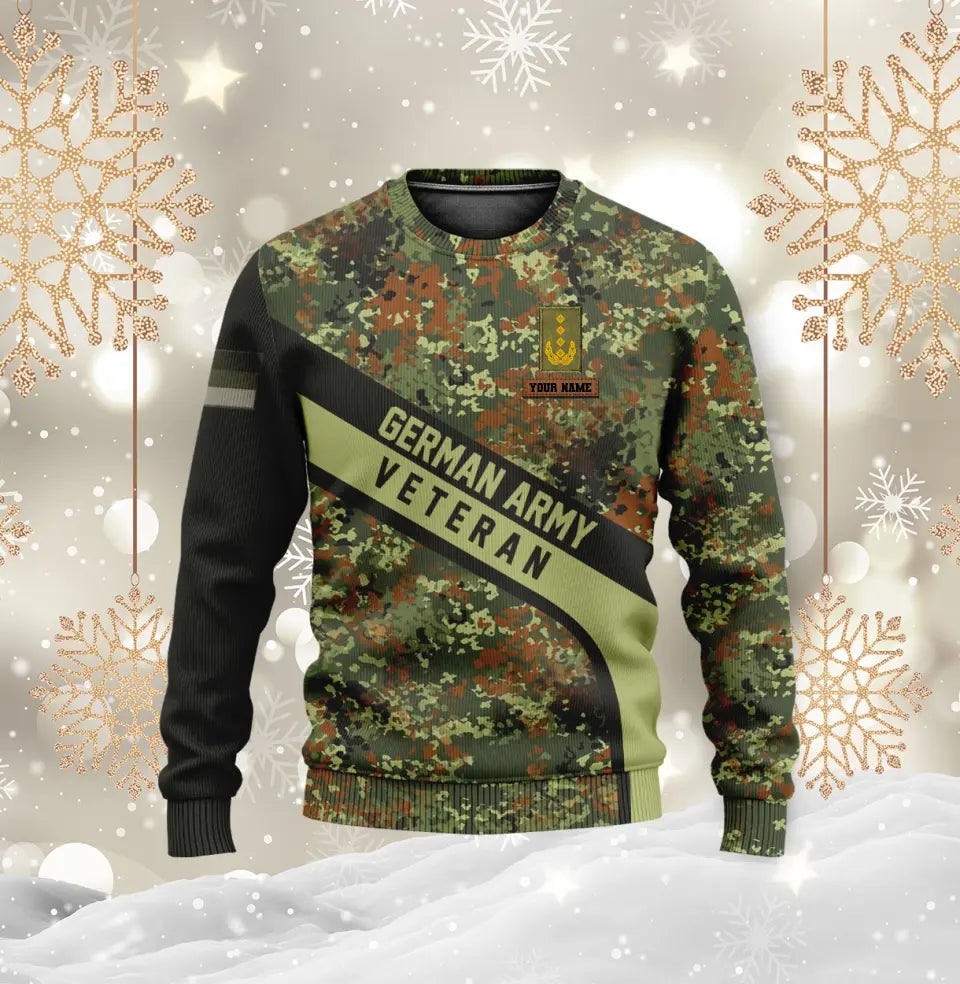 Personalized Germany Soldier/ Veteran Camo With Name And Rank Hoodie 3D Printed - 0711230013