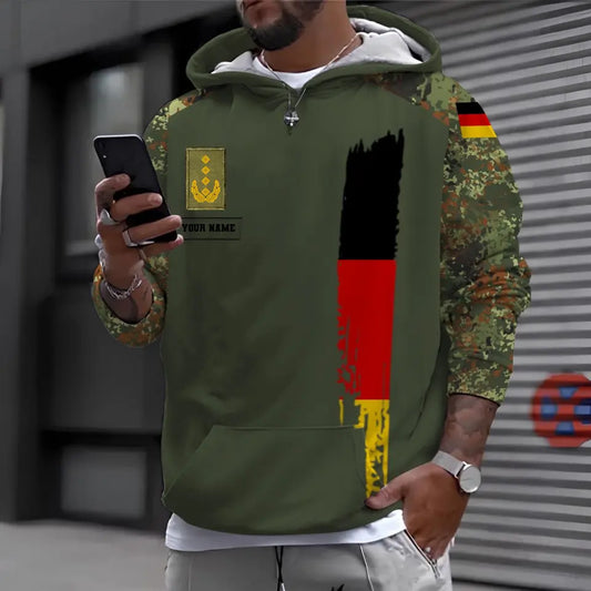 Personalized Germany Soldier/ Veteran Camo With Name And Rank Hoodie 3D Printed - 0711230011