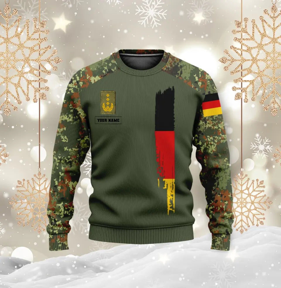 Personalized Germany Soldier/ Veteran Camo With Name And Rank Hoodie 3D Printed - 0711230011