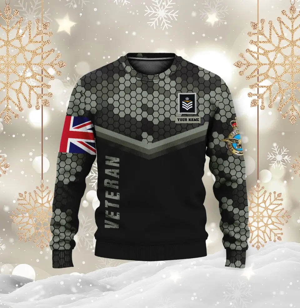 Personalized UK Soldier/ Veteran Camo With Name And Rank Hoodie 3D Printed - 1699574403