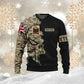 Personalized UK Soldier/ Veteran Camo With Name And Rank Hoodie 3D Printed - 1011230002