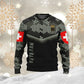 Personalisierter Kapuzenpullover mit Schweizer Soldaten-/Veteranen-Tarnmuster und Namen und Rang - 1699574404