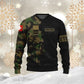 Personalisierter Kapuzenpullover mit Schweizer Soldaten-/Veteranen-Tarnmuster und Namen und Rang - 1699574401