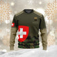 Personalized Swiss Soldier/ Veteran Camo With Name And Rank Hoodie - 1011230003