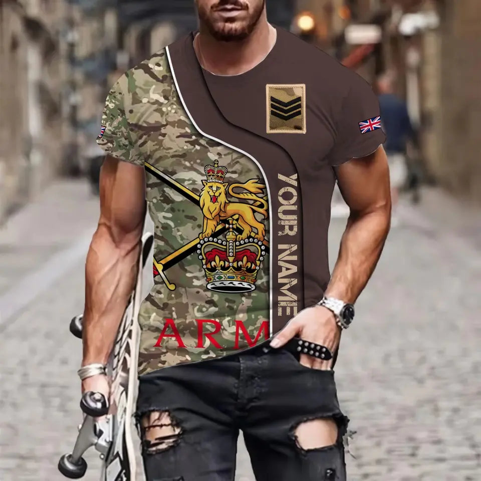 Personalized UK Soldier/ Veteran Camo With Name And Rank Hoodie 3D Printed - 1699574403