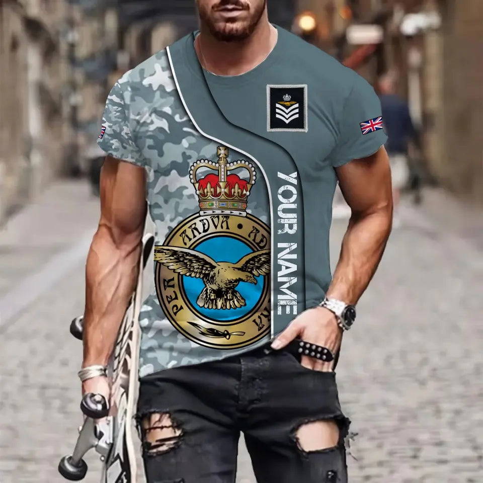 Personalized UK Soldier/ Veteran Camo With Name And Rank Hoodie 3D Printed - 1699574403