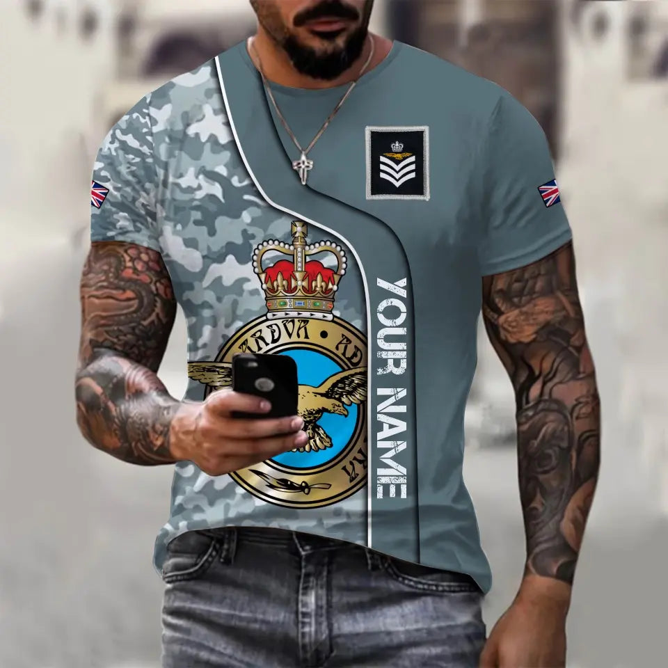 Personalized UK Soldier/ Veteran Camo With Name And Rank Hoodie 3D Printed - 1699574403