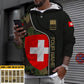 Personalisierter Kapuzenpullover mit Schweizer Soldaten-/Veteranen-Tarnmuster und Namen und Rang - 1699574403