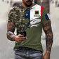 Personalisierter Kapuzenpullover mit Camouflage-Muster für französische Soldaten/Veteranen mit Namen und Rang – 16989696