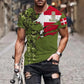 Personalisierter Kapuzenpullover mit Camouflage-Muster für dänische Soldaten/Veteranen mit Namen und Rang – 16989696
