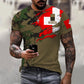 Personalized Swiss Soldier/ Veteran Camo With Name And Rank Hoodie - 1011230001