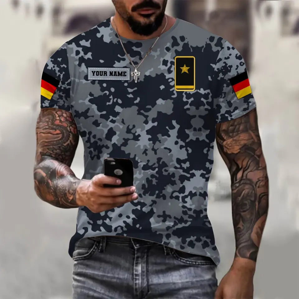 Personalized Germany Soldier/ Veteran Camo With Name And Rank Hoodie 3D Printed - 0711230007