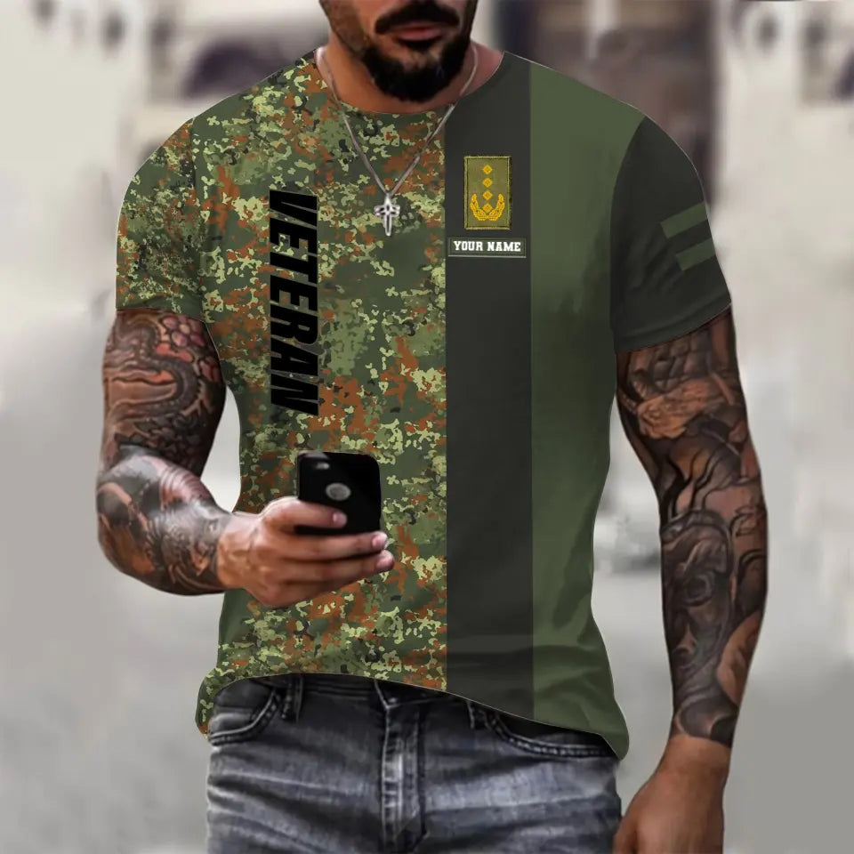 Personalized Germany Soldier/ Veteran Camo With Name And Rank Hoodie 3D Printed - 0610230002