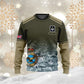 Veste de bombardier personnalisée avec camouflage soldat/vétéran britannique avec nom et grade, imprimée en 3D - 2010230003