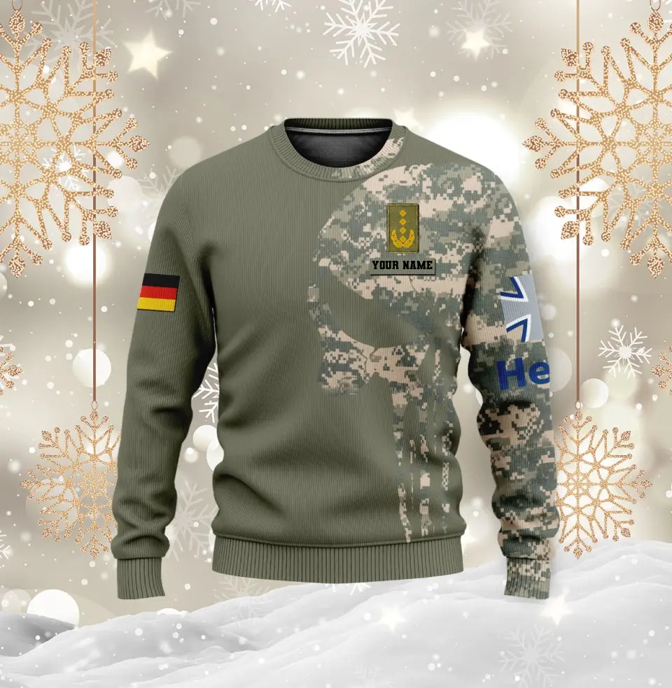 Personalized Germany Soldier/ Veteran Camo With Name And Rank Hoodie 3D Printed - 0611230008