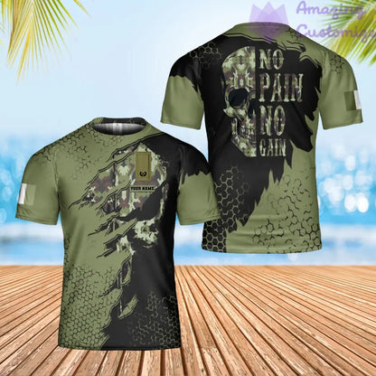 Personalized Ireland Solider/ Veteran Camo With Name And Rank T-Shirt 3D Printed - 2806230002