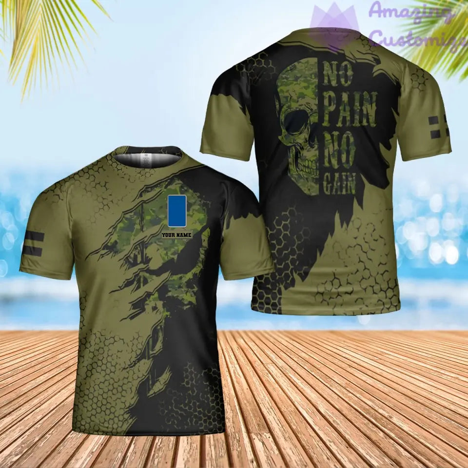 Personalized Finland Solider/ Veteran Camo With Name And Rank T-Shirt 3D Printed - 2806230002