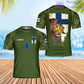 Personalized Finland Solider/ Veteran Camo With Name And Rank T-Shirt 3D Printed - 1306230001