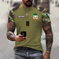 Personalized Ireland Soldier/ Veteran Camo With Name And Rank T-shirt 3D Printed - 1010230001