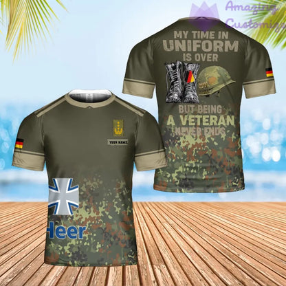 Personalized Germany Soldier/ Veteran Camo With Name And Rank T-Shirt 3D Printed - 1706745602