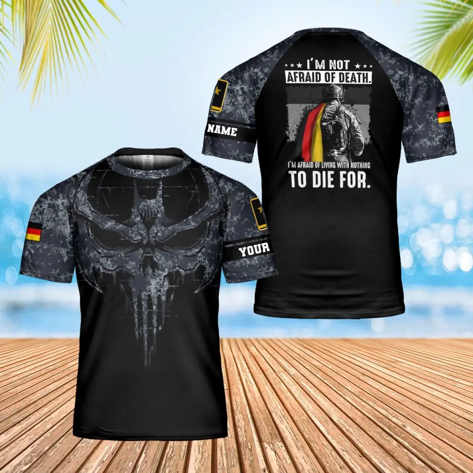 Personalized Germany Soldier/ Veteran Camo With Name And Rank T-Shirt 3D Printed - 1706832001