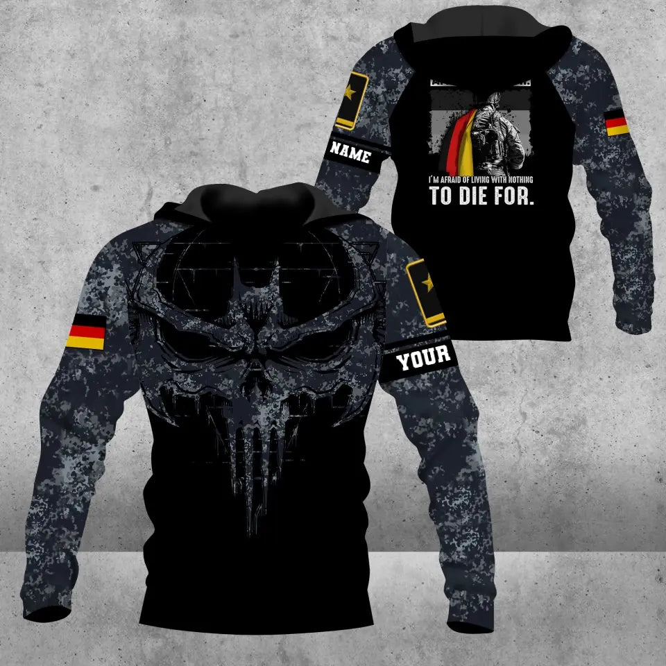 Personalized Germany Soldier/ Veteran Camo With Name And Rank Hoodie 3D Printed - 0609230001