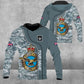 Personalisierter Kapuzenpullover mit Camouflage-Muster für britische Soldaten/Veteranen mit Namen und Rang, 3D-Druck – 0809230001