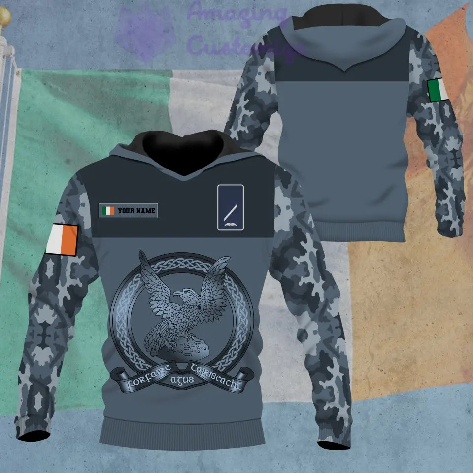 Personalized Ireland Soldier/ Veteran Camo With Name And Rank Hoodie - 0906230001