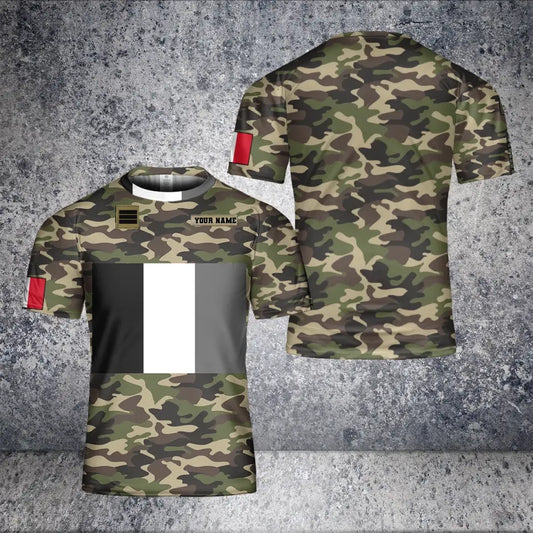 Personalized France Solider/ Veteran Camo With Name And Rank T-Shirt 3D Printed - 2101240005