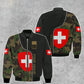 Personalized Swiss Soldier/ Veteran Camo With Name And Rank Hoodie - 1011230004