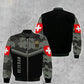 Personalisierter Kapuzenpullover mit Schweizer Soldaten-/Veteranen-Tarnmuster und Namen und Rang - 1699574404