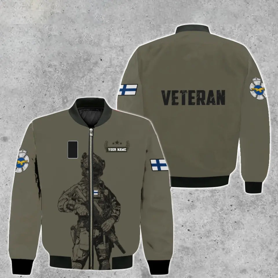 Personalized Finland Soldier/ Veteran Camo With Name And Rank Hoodie 3D Printed - 16968096