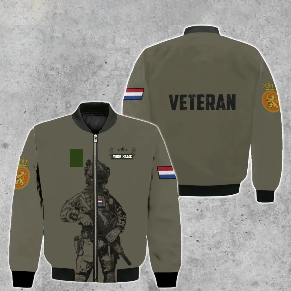 Personalized Netherlands Soldier/ Veteran Camo With Name And Rank Hoodie 3D Printed - 0910230001