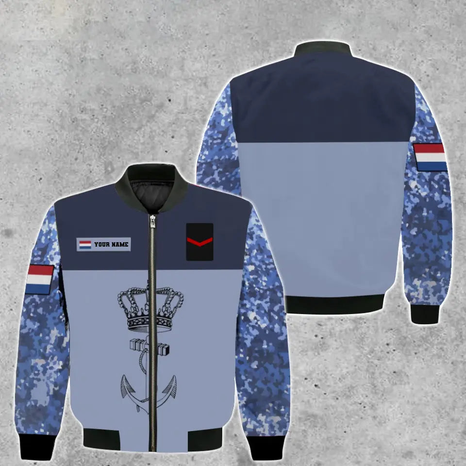 Personalized Netherlands Soldier/ Veteran Camo With Name And Rank Hoodie 3D Printed - 0710230001