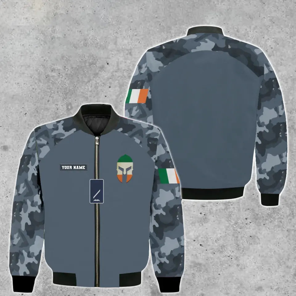 Personalized Ireland Soldier/ Veteran Camo With Name And Rank Hoodie 3D Printed - 1010230001