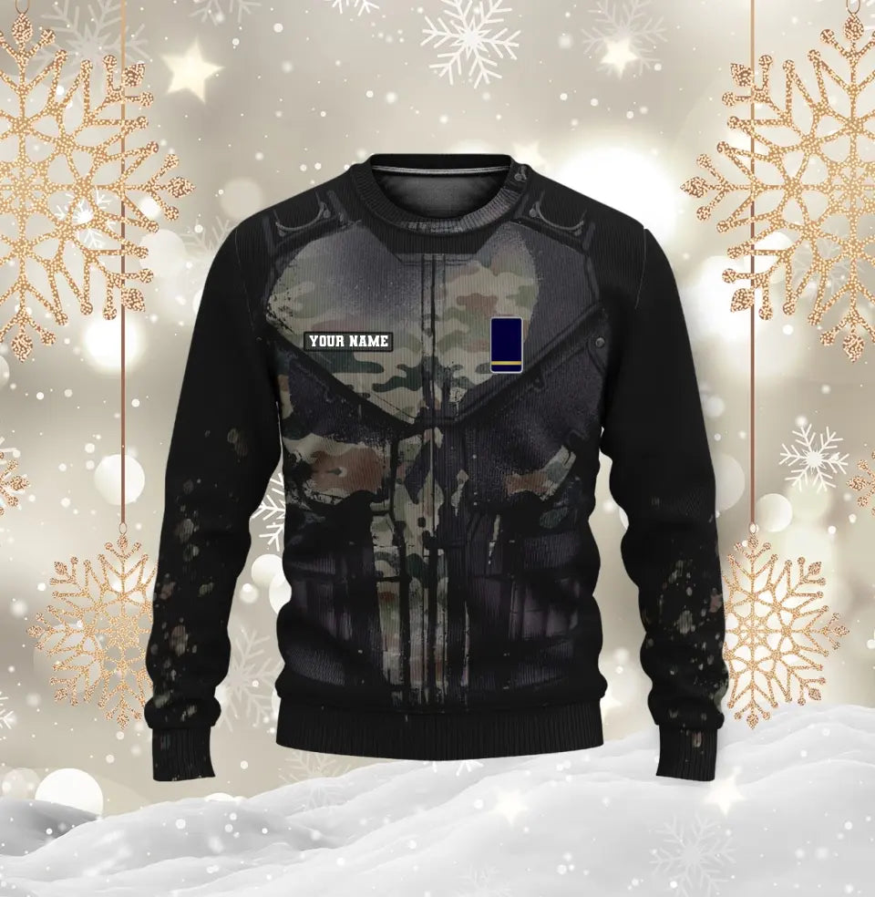 Personalized France Soldier/ Veteran Camo With Name And Rank Hoodie 3D Printed - 17013888