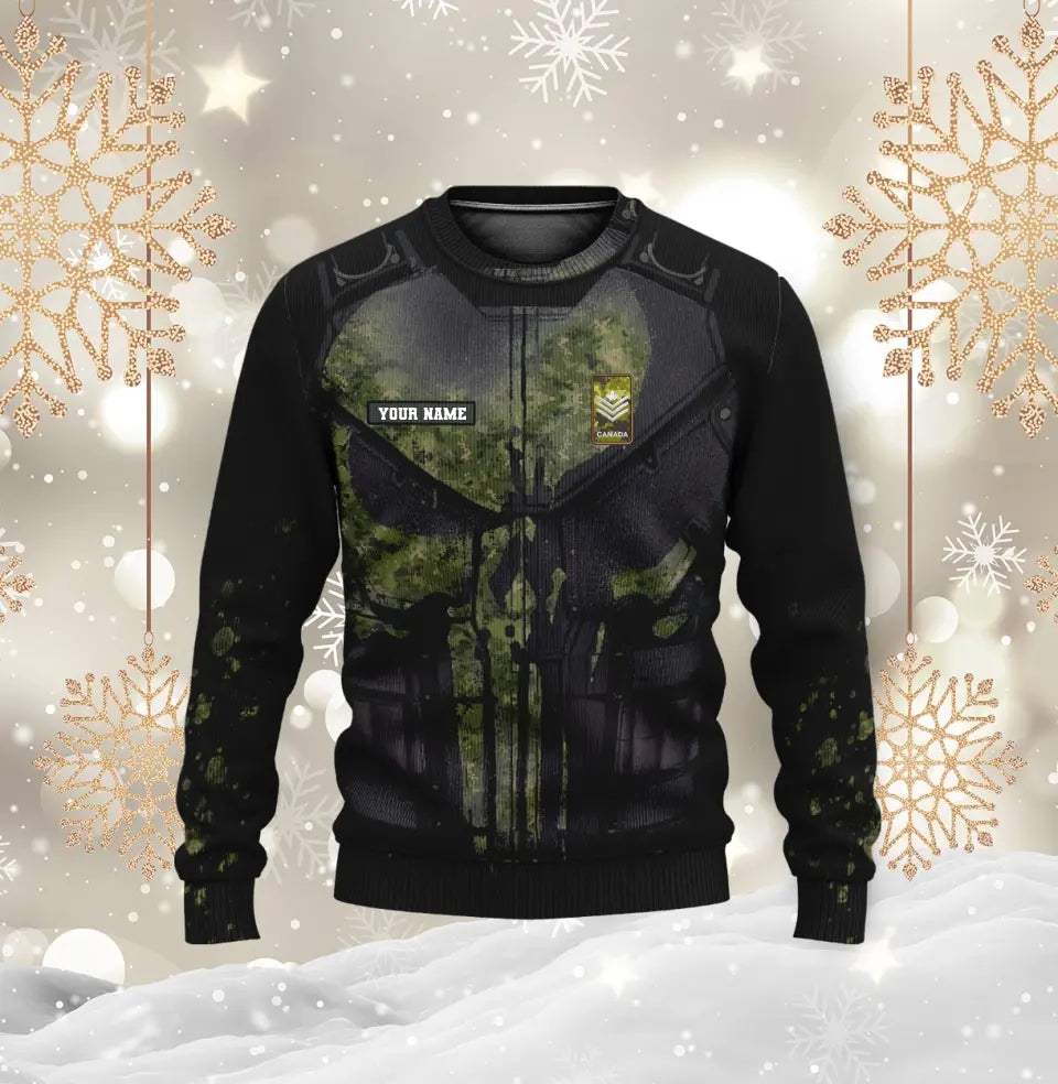 Personalized Canadian Soldier/ Veteran Camo With Name And Rank Hoodie 3D Printed -0112230001