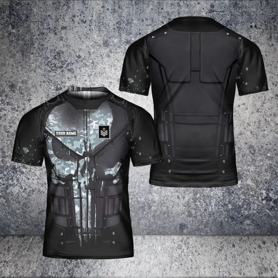 Personalisierter Kapuzenpullover mit Camouflage-Muster für britische Soldaten/Veteranen mit Namen und Rang, 3D-Druck -0112230001